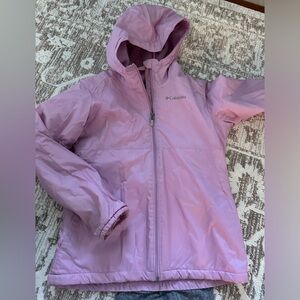 Columbia Waterproof jacket with heavy fleece lining. Warm and stays dry. L size